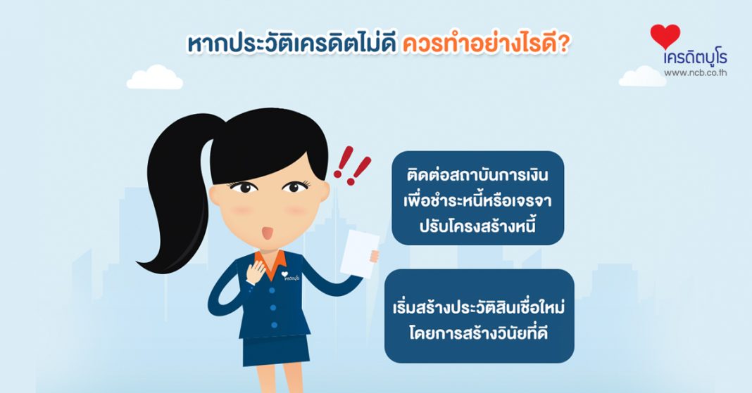 หากประวัติเครดิตไม่ดี ควรทำอย่างไรดี?